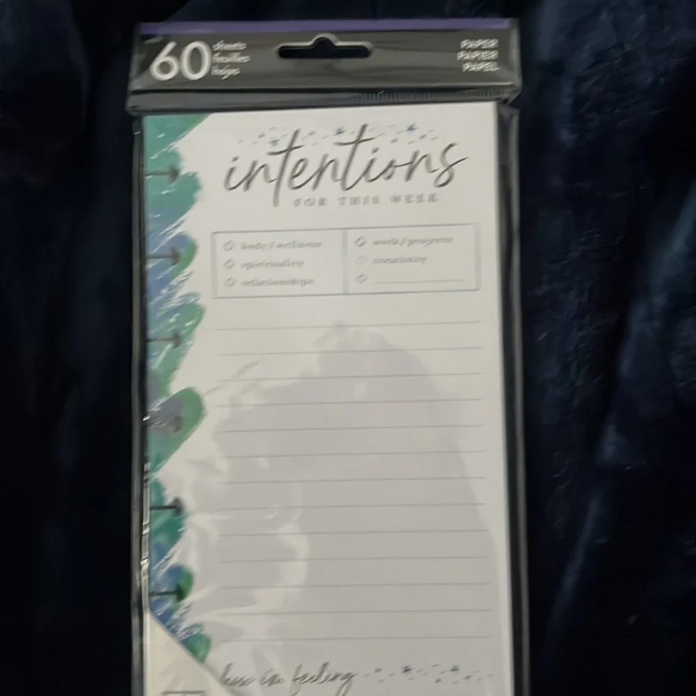 Me & My Big Ideas Happy Planner Paper w/60 Sheets - Intentions this week